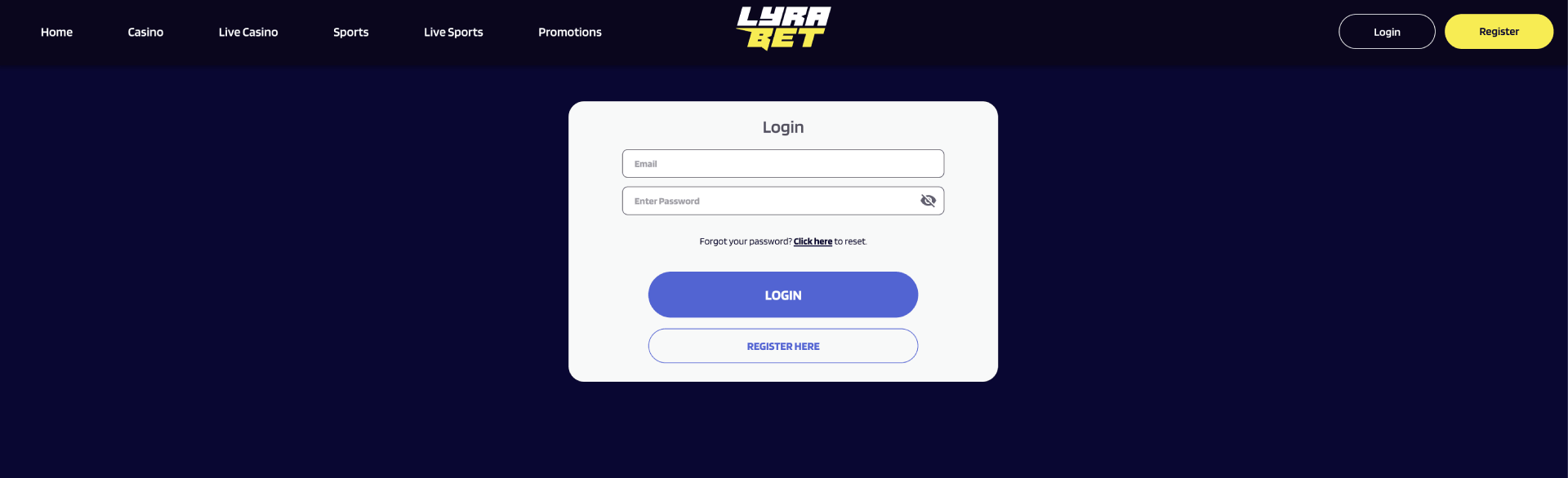 LyraBet mobiel inloggen via browser op smartphone